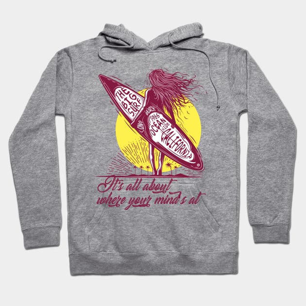 Inspirational Quote / Surf Club Hoodie by Yurko_shop